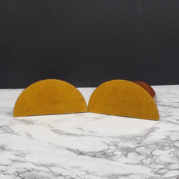 Handmade Wood Bell Bookend Set Vintage - Picture 6 of 9